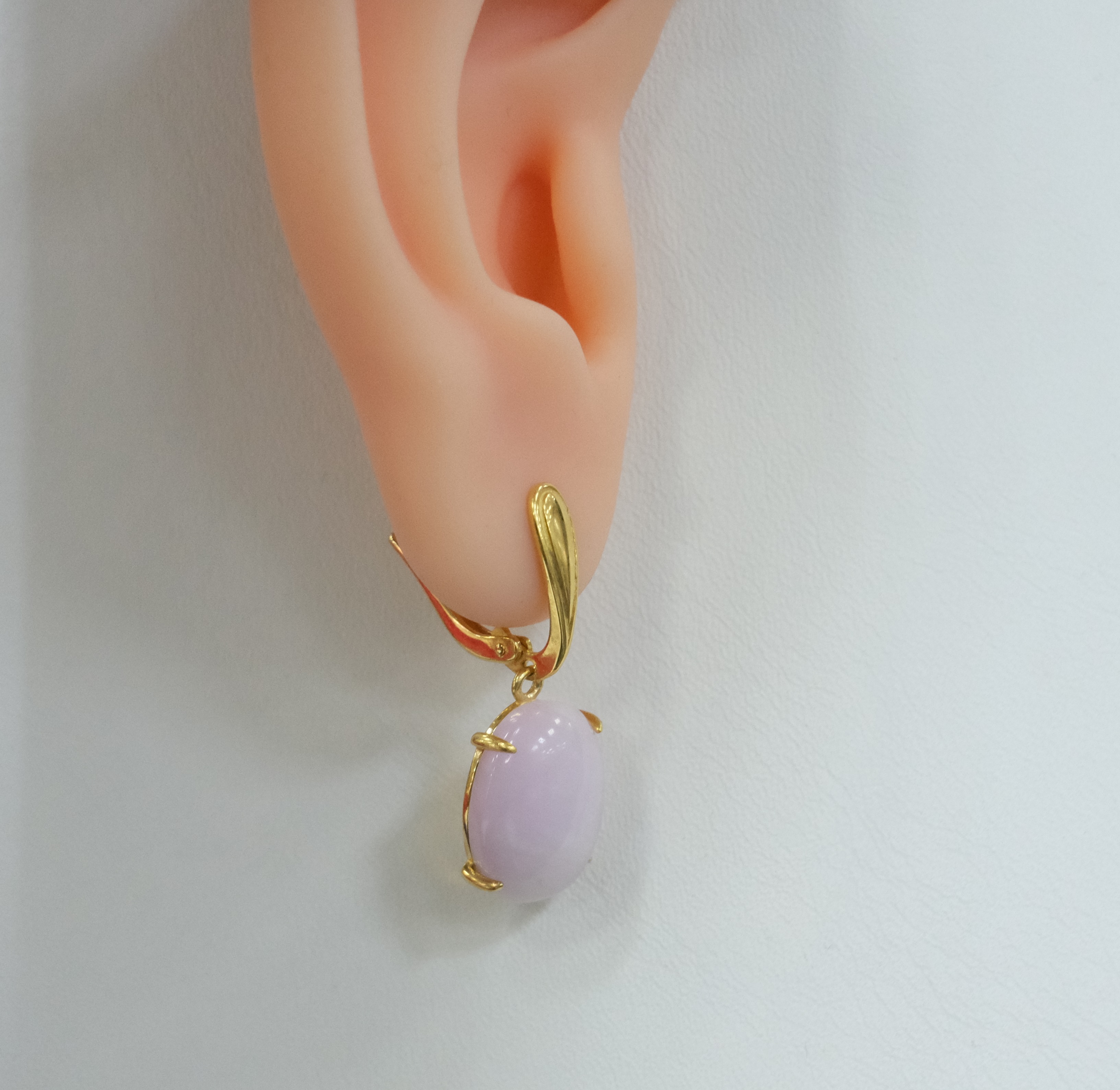 Серебряные серьги с кунцитами